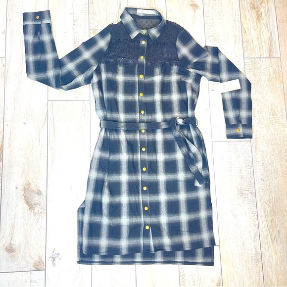 COPY - BISHOP YOUNG Plaid Shirt Dress Size Xs - Picture 2 of 16